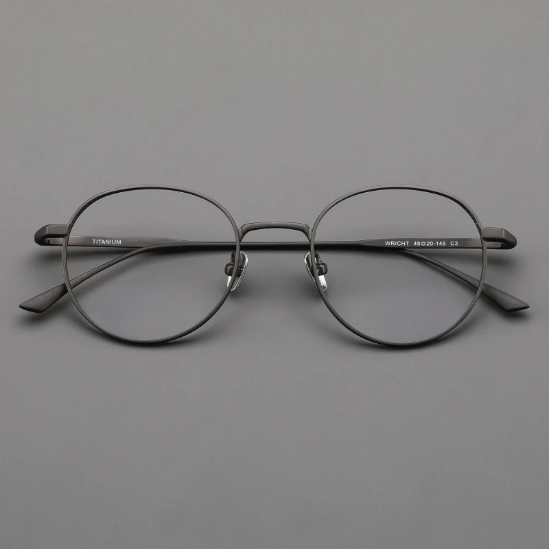 Blackmask Unisex Full Rim Round Titanium Eyeglasses Fuz 11