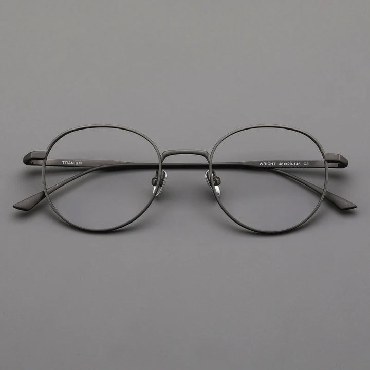 Blackmask Unisex Full Rim Round Titanium Eyeglasses Fuz 11