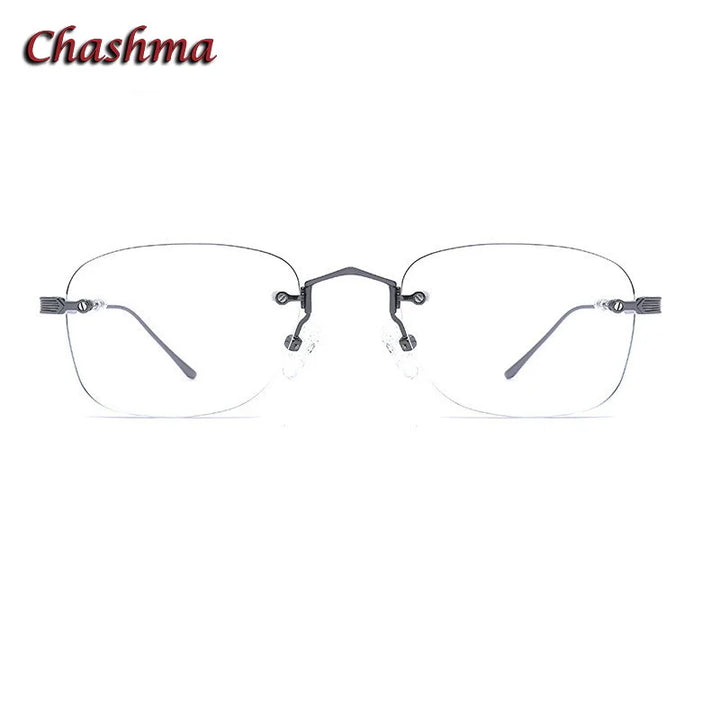 Chashma Ochki Unisex Rimless Small Oval Titanium Eyeglasses 0228 Rimless Chashma Ochki   