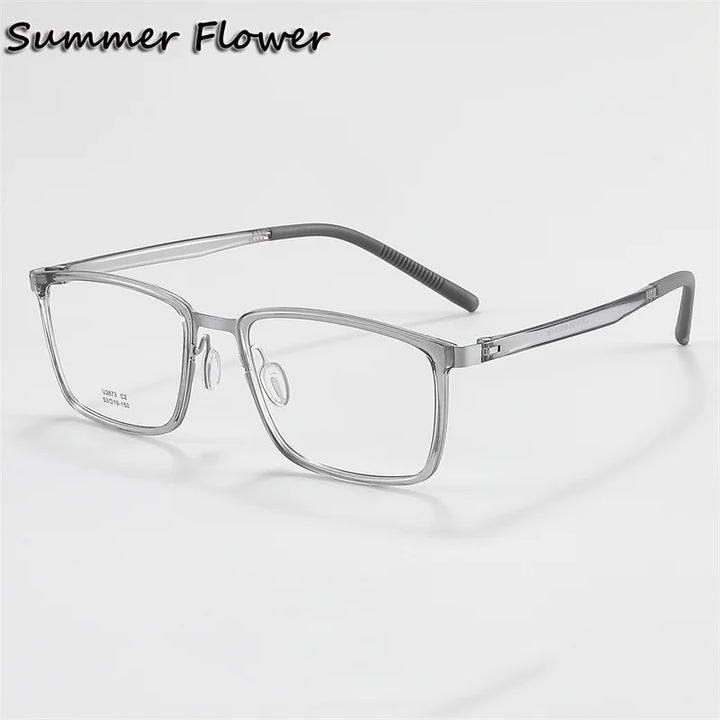 Summer Flower Women's Full Rim Square Titanium Eyeglasses 26734
