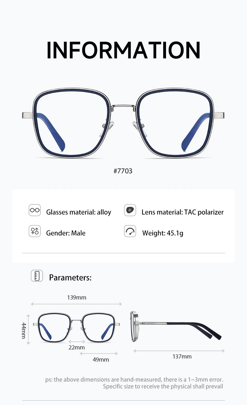 Vicky Women's Full Rim Square Eyeglasses Clip On Sunglasses 77031
