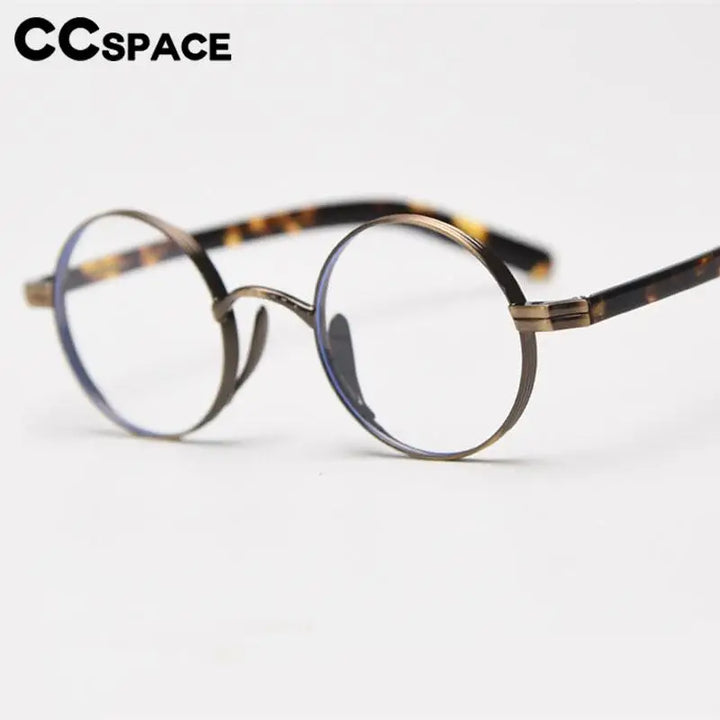 CCspace Unisex Full Rim Round Alloy Reading Glasses R57517 Reading Glasses CCSpace   