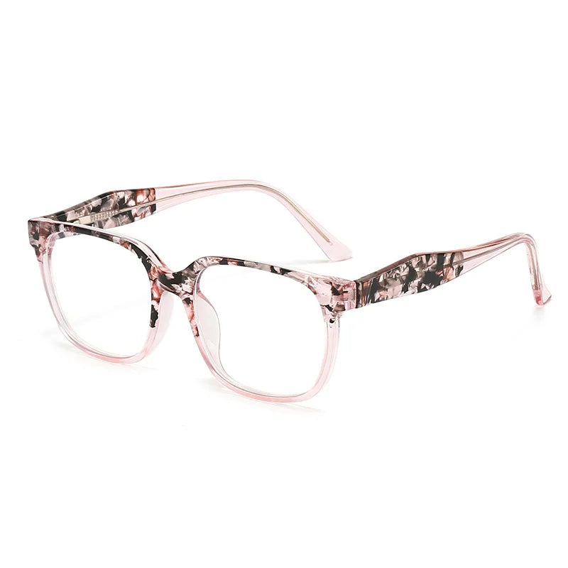 CCspace Women's Full Rim Square Polycarbonate Eyeglasses 301382 Full Rim CCspace Pink  