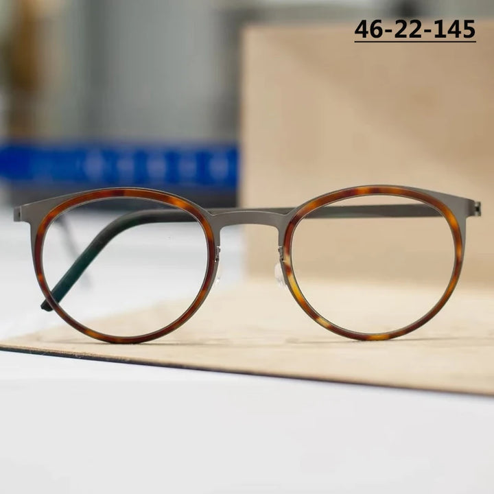 Bobbie Unisex Full Rim Round Acetate Eyeglasses 9704