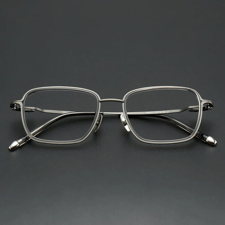 Muzz SH0074 men's square titanium acetate prescription eyeglasses — view 7