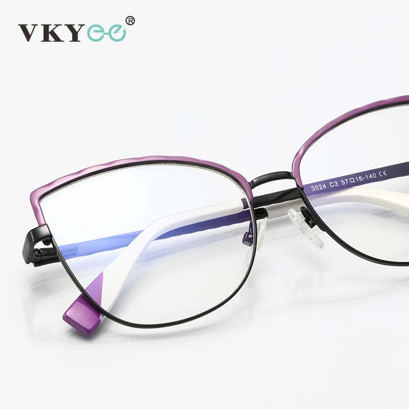 Vicky Women's Full Rim Butterfly Alloy Reading Glasses 3024 Reading Glasses Vicky   