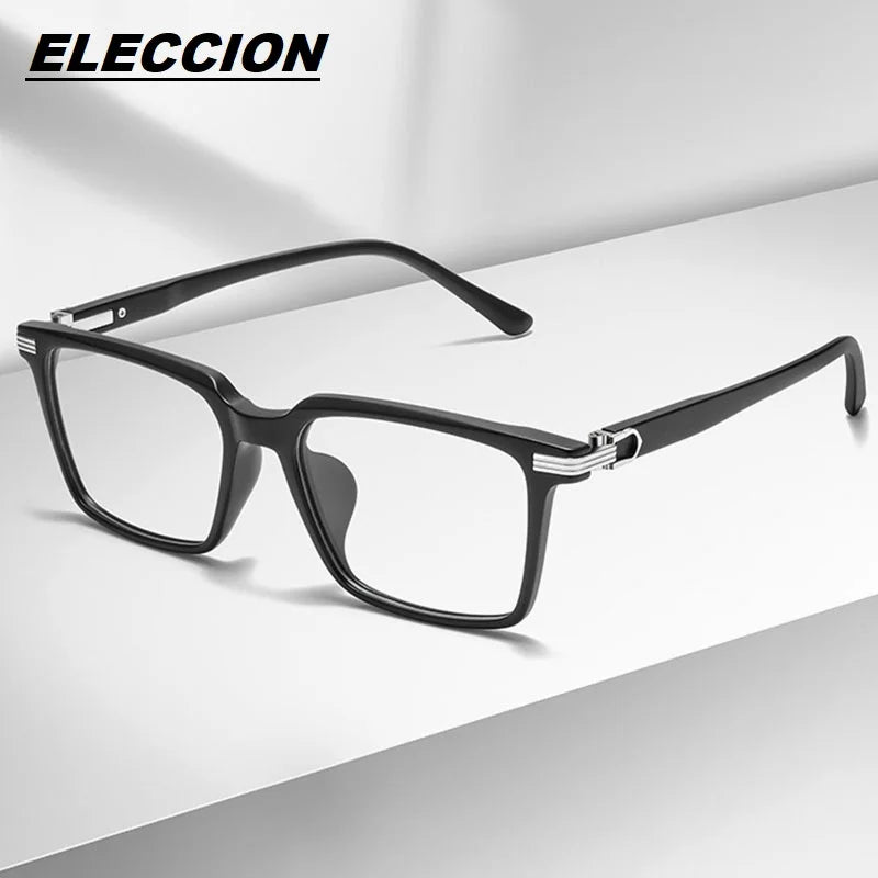 Eleccion Unisex Full Rim Square Tr 90 Titanium Eyeglasses 46688 Full Rim Eleccion