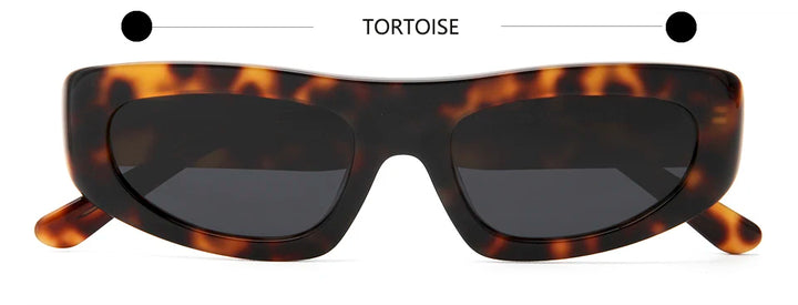 Esnbie Unisex Full Rim Square Brow Line Acetate Sunglasses 240171