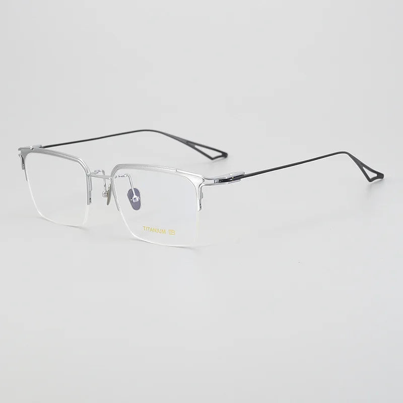 Hewei Unisex Semi Rim Square Titanium Eyeglasses 1320 Semi Rim Hewei C1  