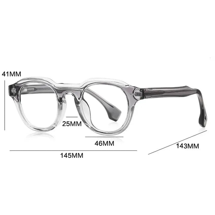 Gatenac Unisex Full Rim Oval Square Tr 90 Titanium Eyeglasses  776088 Gatenac