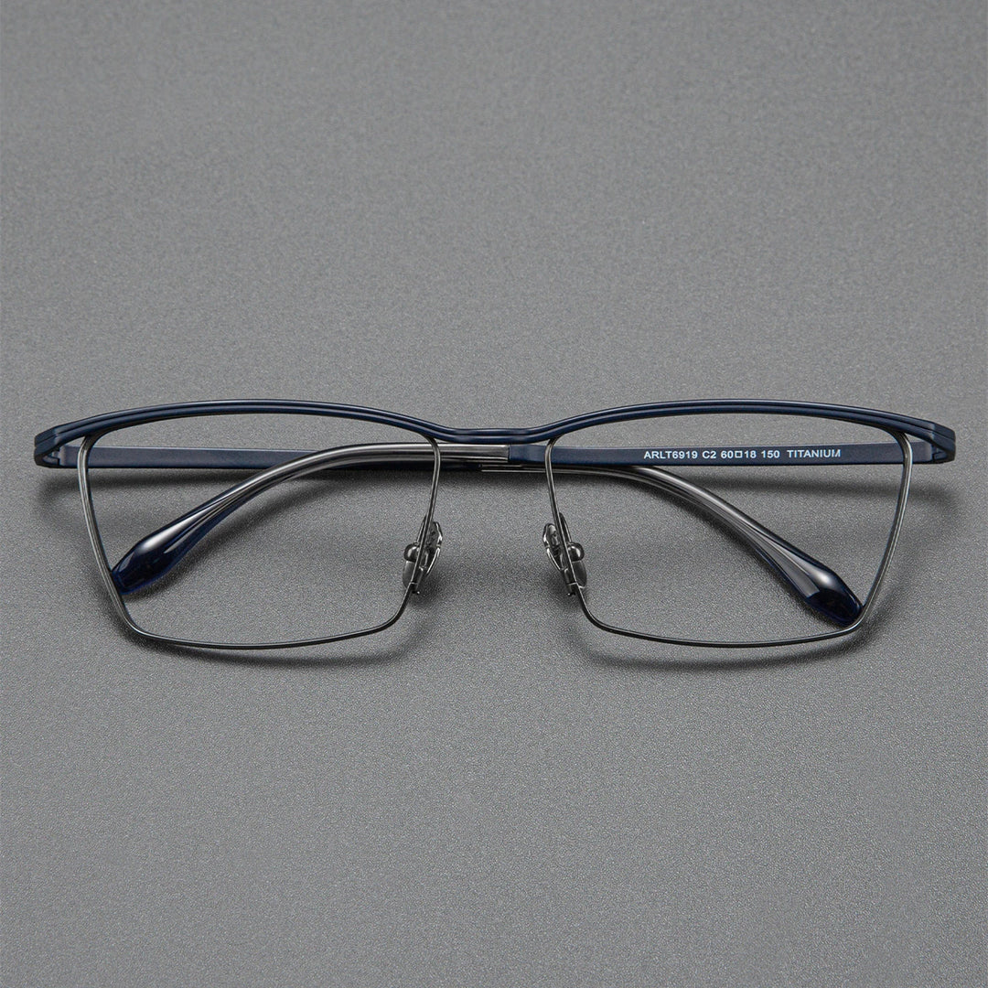 Blackmask Unisex Full Rim Square Titanium Eyeglasses BM-A6919