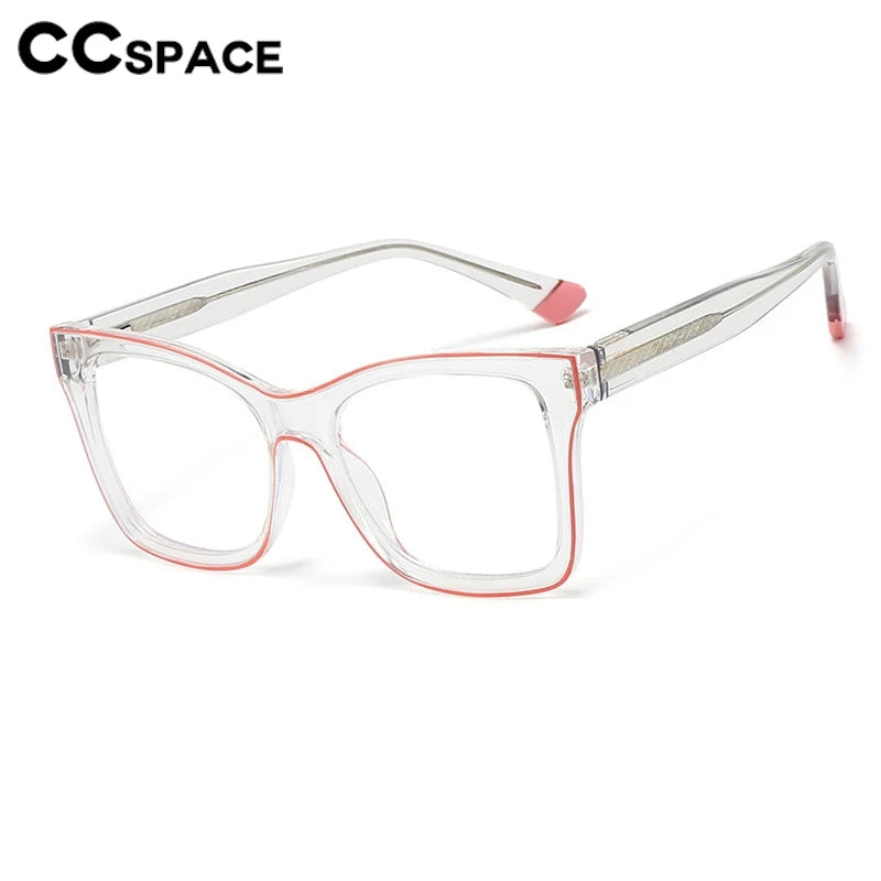 CCspace Women's Full Rim Square Cat Eye Polycarbonate Eyeglasses 301337 Full Rim CCspace   