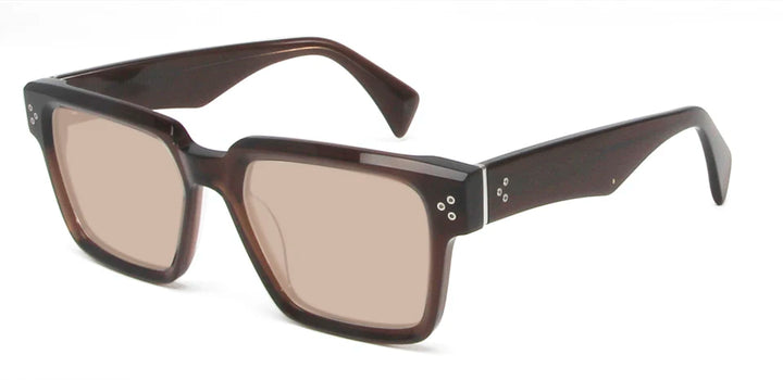 Esnbie Unisex Full Rim Square Brow Line Acetate Sunglasses 246041