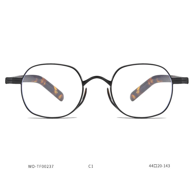 Gmei Optical WO-TF00237 women's round alloy prescription eyeglasses — view 5