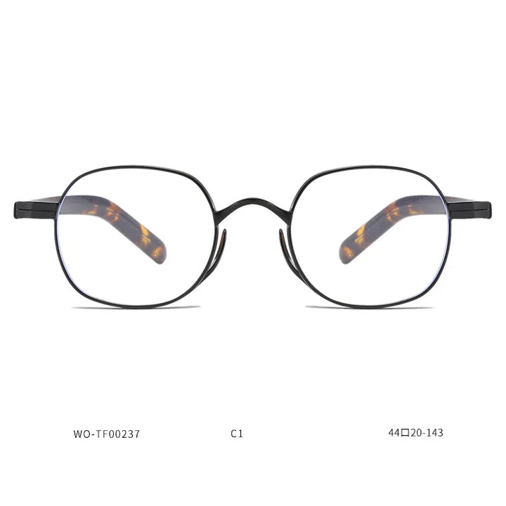 Gmei Optical WO-TF00237 women's round alloy prescription eyeglasses — view 5