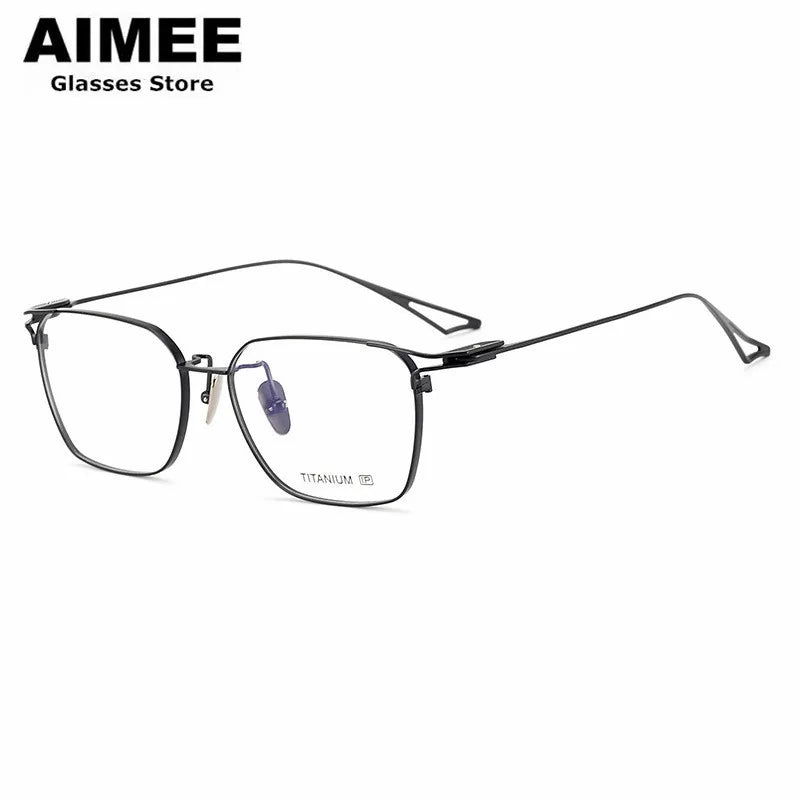 Aimee Unisex Full Rim Square Titanium Eyeglasses 5417 Full Rim Aimee   