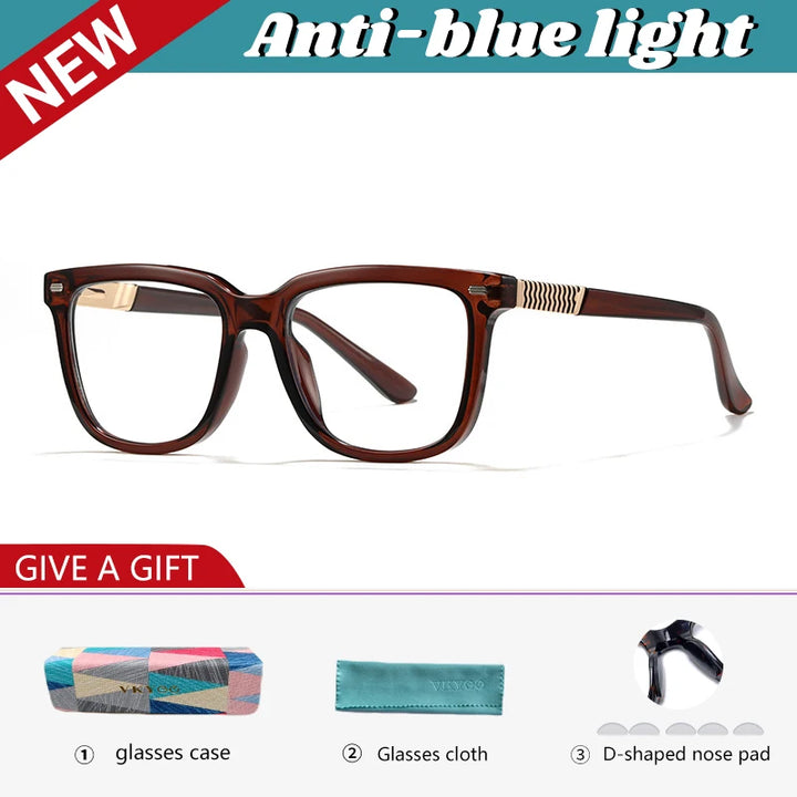 Vicky Unisex Full Rim Square Tr 90 Alloy Reading Glasses 360030