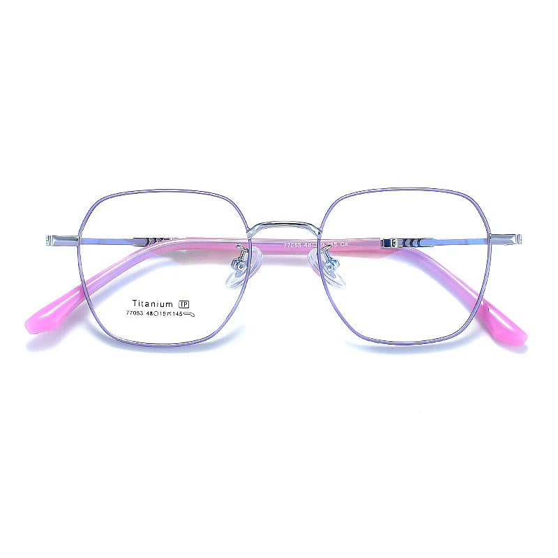 KatKani Women's Full Rim Polygonal Alloy Eyeglasses 77053 Full Rim KatKani Eyeglasses   