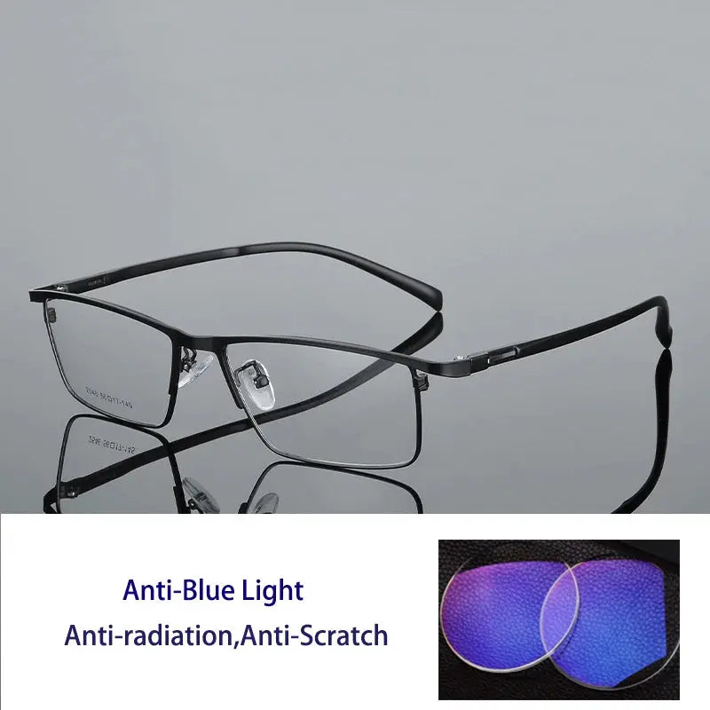 Kocolior 254600 Unisex full Rim Square Brow Line Titanium Frames FuzWeb