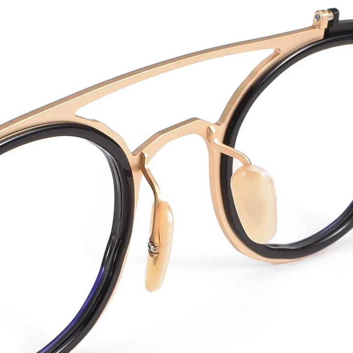 Muzz 0028 unisex round titanium acetate prescription eyeglasses — view 12