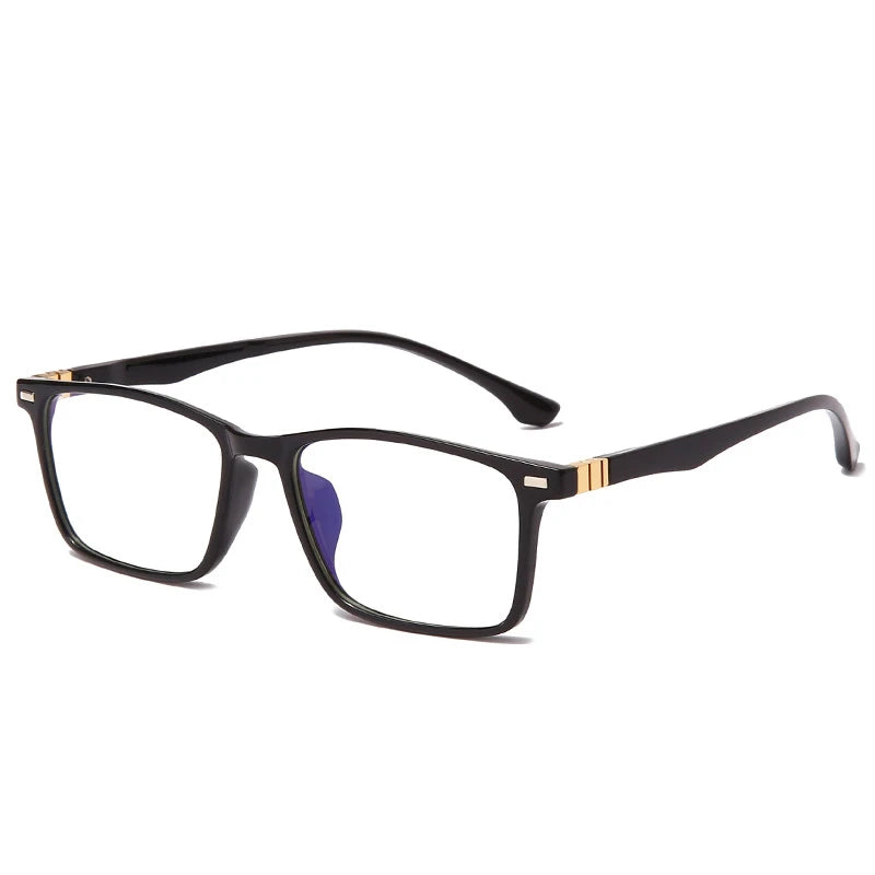 KatKani Men's Full Rim Square Tr 90 Eyeglasses 229224 Full Rim KatKani Eyeglasses Matte Black  