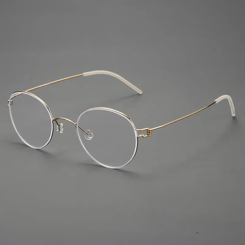 Momoja Women's Full Rim Oval Screwless Titanium Eyeglasses 70178