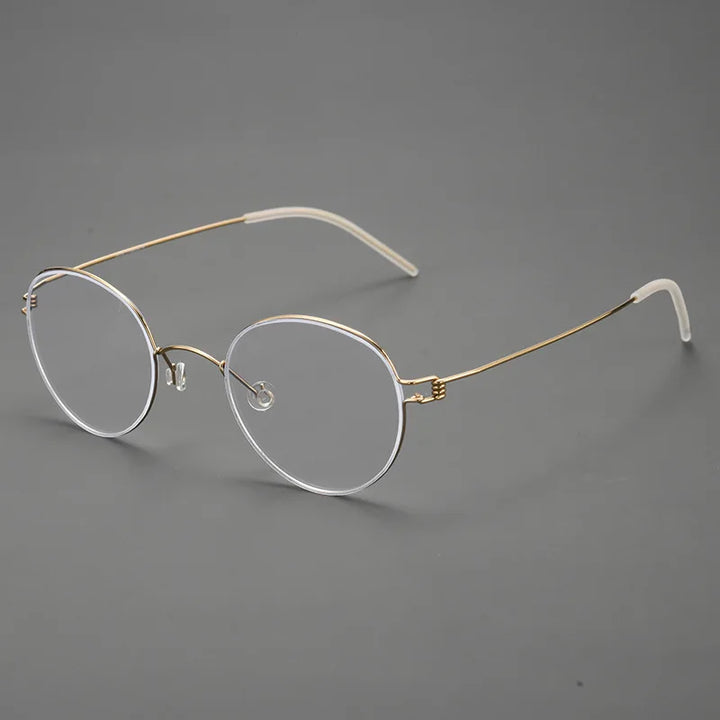 Momoja Women's Full Rim Oval Screwless Titanium Eyeglasses 70178