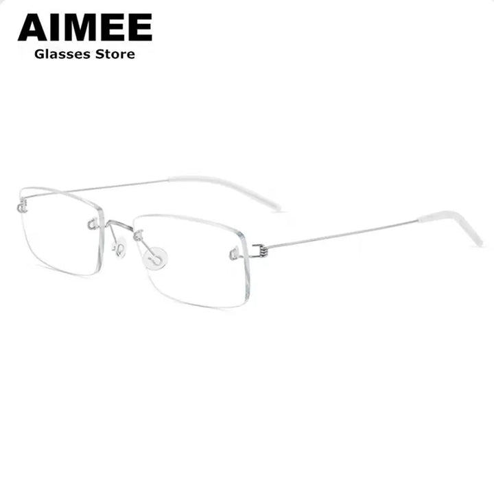 Aimee Unisex Rimless Square Screwless Titanium Eyeglasses 2120 Rimless Aimee   