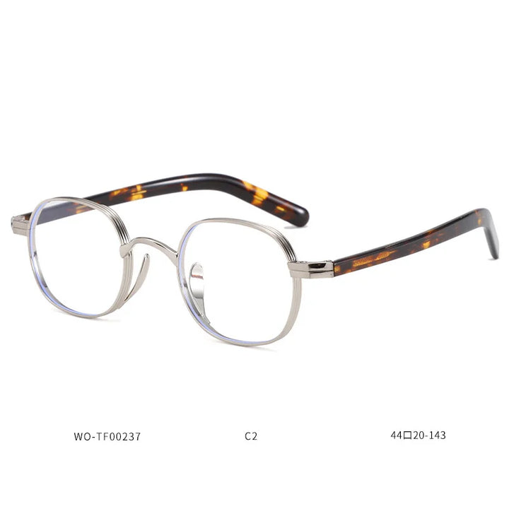 Gmei Optical WO-TF00237 women's round alloy prescription eyeglasses — view 6