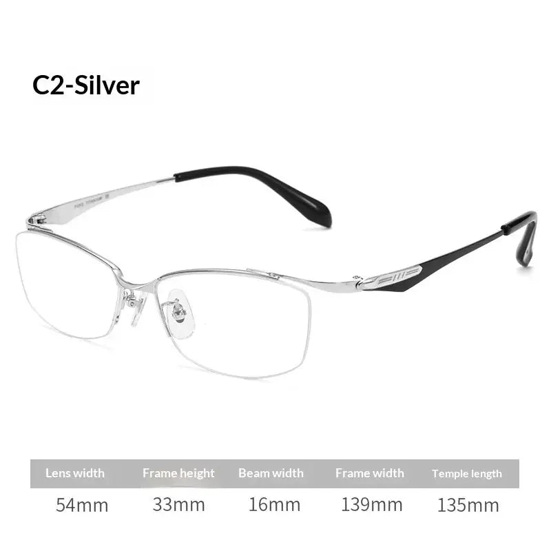 Aror Unisex Full Rim Square Titanium Eyeglasses 857810 FuzWeb