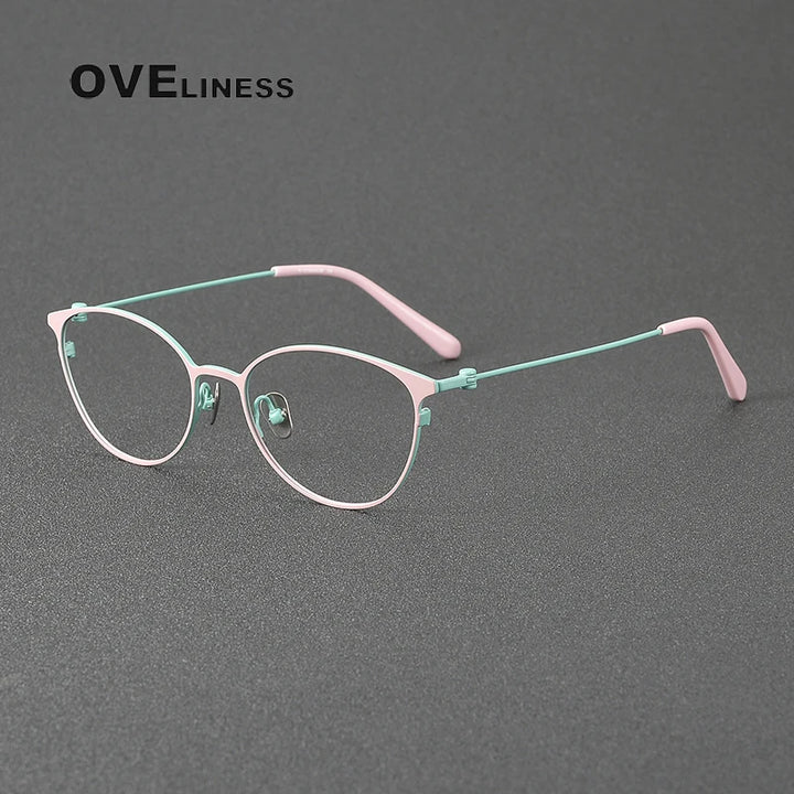 Oveliness Women's Full Rim Oval Square Titanium Eyeglasses 22004