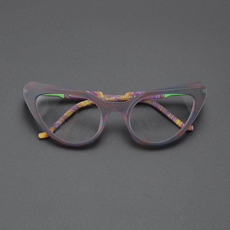 Nobler Unisex Full Rim Oval Cat Eye Acetate Eyeglasses 19369 Full Rim Nobler C2  