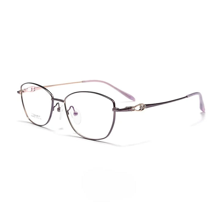 Summer Flower Women's Full Rim Polygon Titanium Eyeglasses 430024