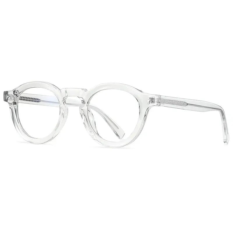 Vicky Men's Full Rim Round Stainless Steel and TR90 Reading Glasses 2090 — view 2 | Vicky at FuzWeb