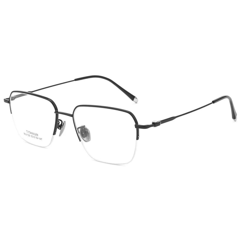 Gmei Optical MU109 men's square titanium prescription eyeglasses — view 5