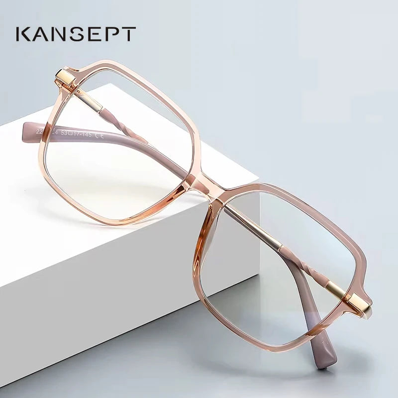 Kansept Women's Full Rim Square Tr 90 Alloy Reading Glasses 2211 Reading Glasses Kansept   