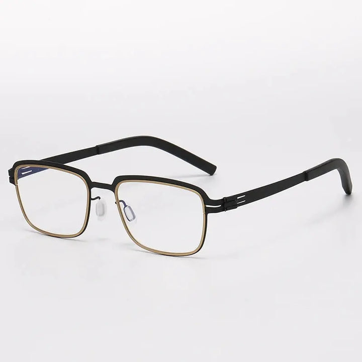 Bobbie 501638 Full Rim Unisex Square Stainless Steel Frames FuzWeb