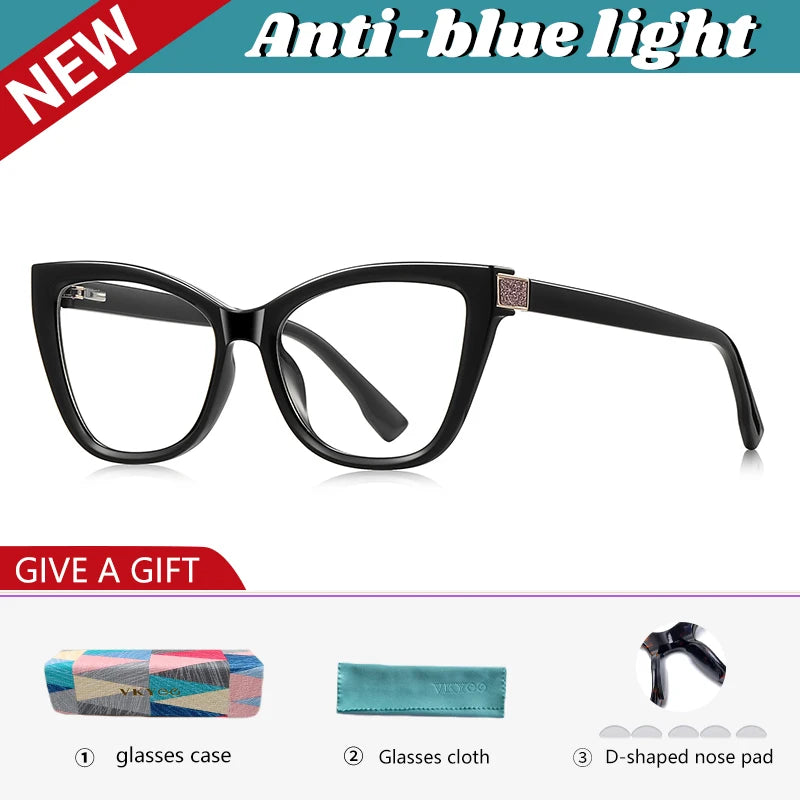 Vicky Women's Full Rim Butterfly Tr 90 Titanium Reading Glasses 512278