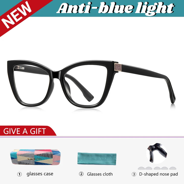 Vicky Women's Full Rim Butterfly Tr 90 Titanium Reading Glasses 512278