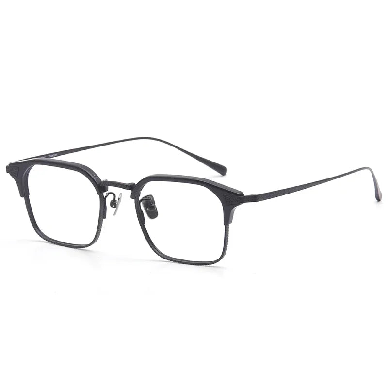 Aror Unisex Full Rim Square Titanium Acetate Eyeglasses 494200 Full Rim Aror C2