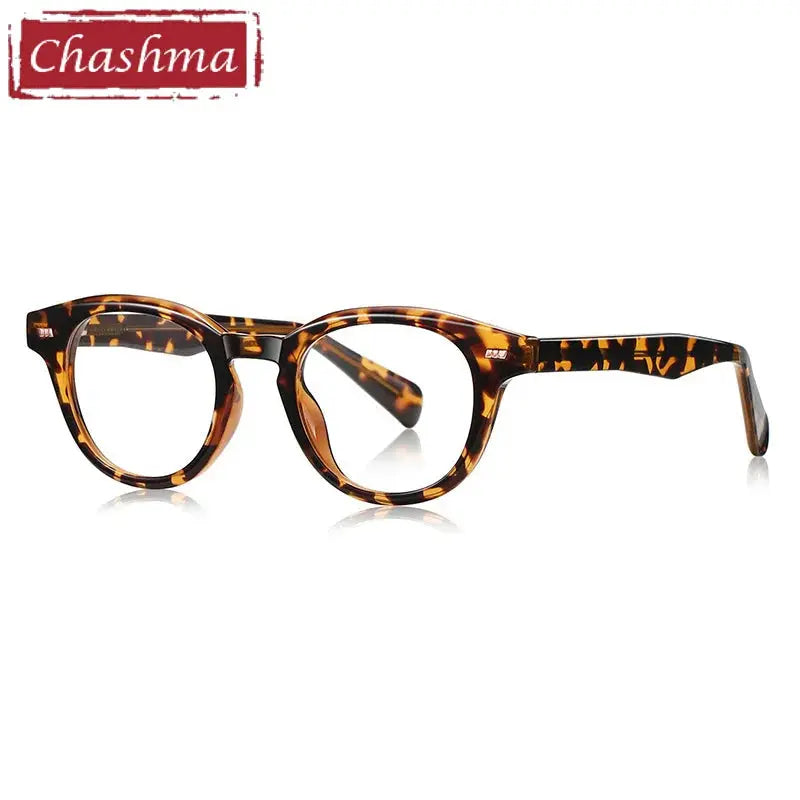 Chashma Ottica Unisex Full Rim Round Tr 90 Alloy Eyeglasses 774106 FuzWeb