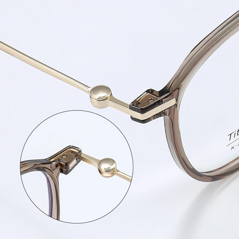 Bclear Women's Full Rim Oval Tr 90 Titanium Eyeglasses B220 Full Rim Bclear   