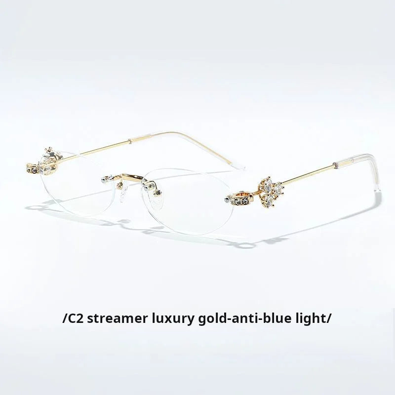 Momoja Women's Rimless Oval Titanium-Alloy Eyeglasses  770803