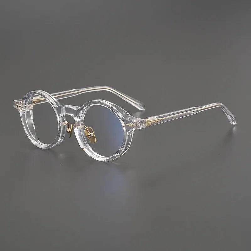 Black Mask Unisex Full Rim Round Acetate Eyeglasses BM-CR60