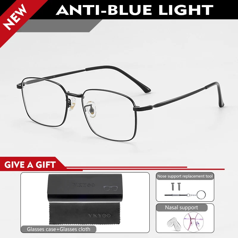 Vicky Unisex Full Rim Rectangle Blue Light Prescription Eyeglasses 89166 - view 8