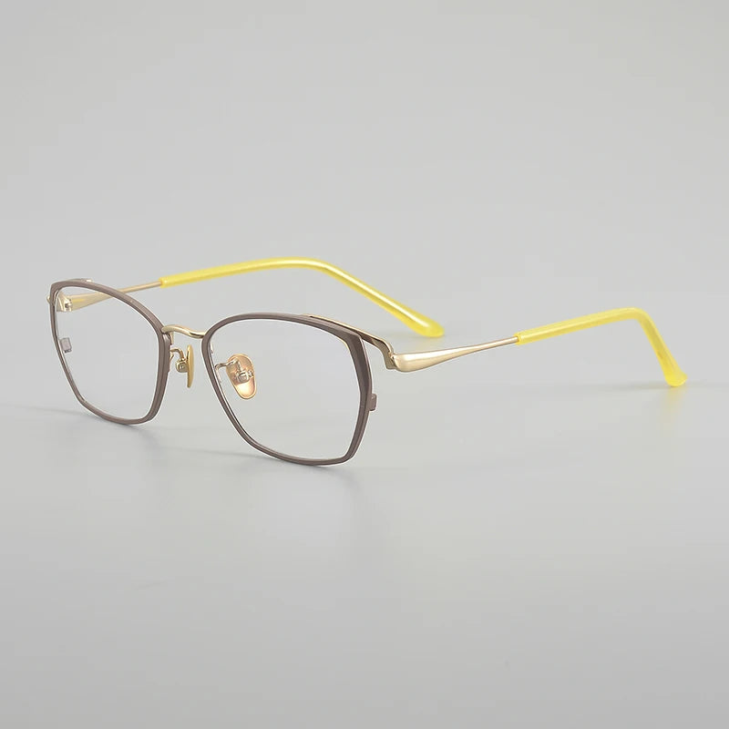 Muzz 031 women's cat eye IP titanium prescription eyeglasses — view 5