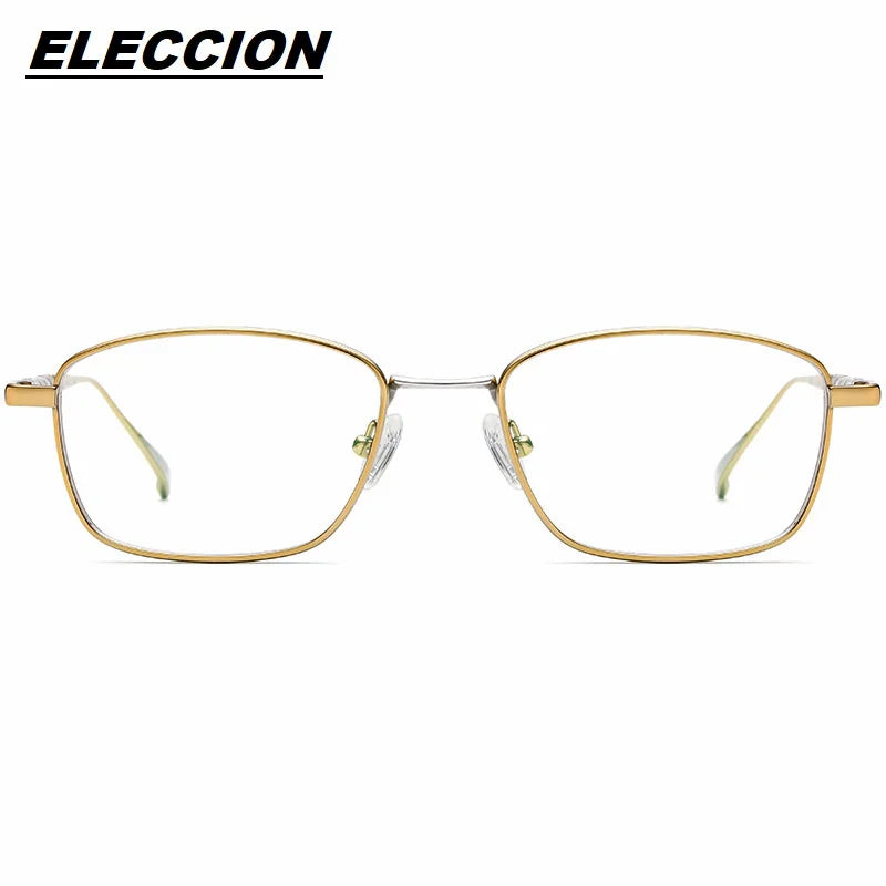 Eleccion Unisex Full Rim Square Titanium Eyeglasses 185723