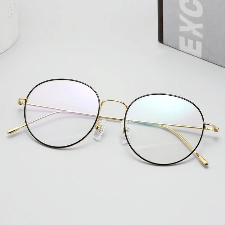 Yimaruili Women's Full Rim Oval Round Titanium Eyeglasses 85187