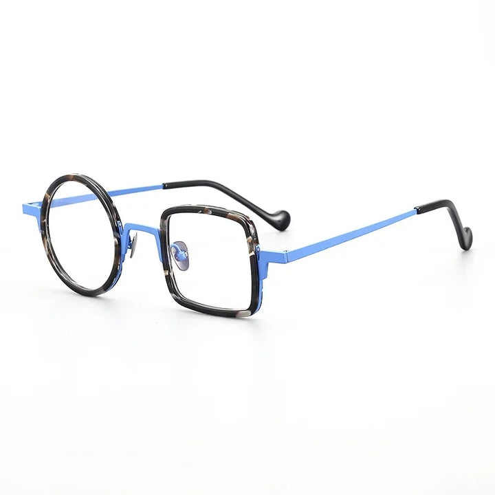 Aror Unisex Full Rim Square Round Titanium Acetate Eyeglasses 493100 Full Rim Aror C1