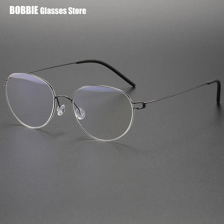 Bobbie Women's Full Rim Oval Round Screwless Titanium Eyeglasses 524317
